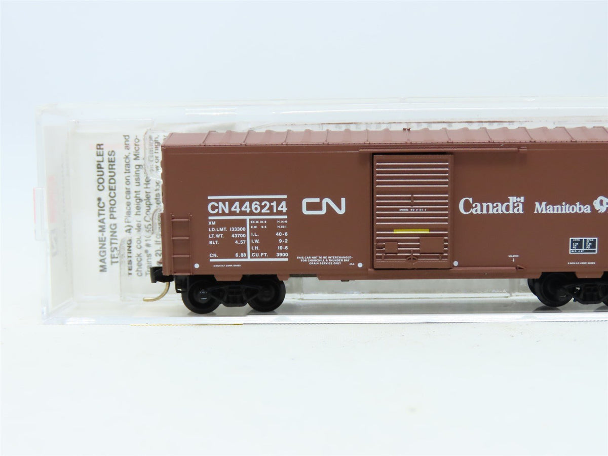 N Micro-Trains MTL #24280 CN Canadian National &quot;Manitoba&quot; 40&#39; Box Car #446214