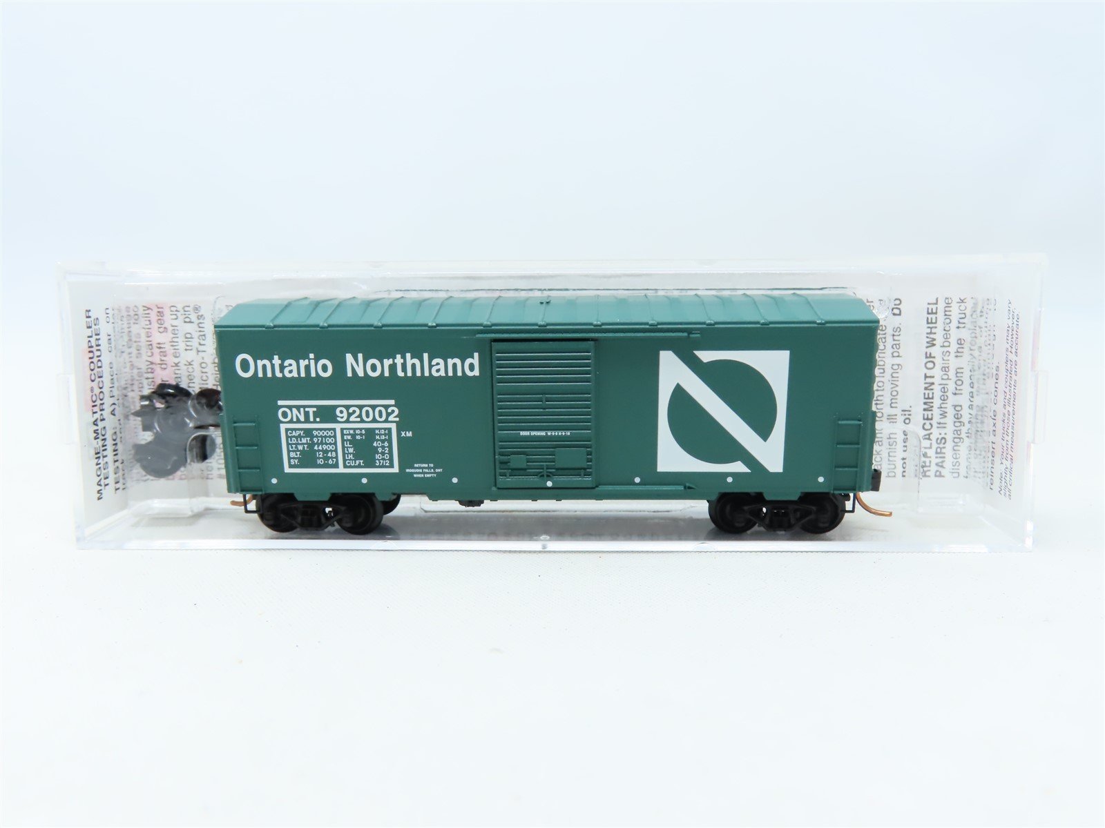 N Scale Micro-Trains MTL #24100 ONT Ontario Northland 40' Box Car #92002