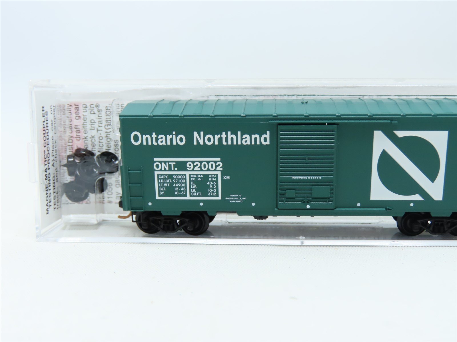 N Scale Micro-Trains MTL #24100 ONT Ontario Northland 40' Box Car #92002