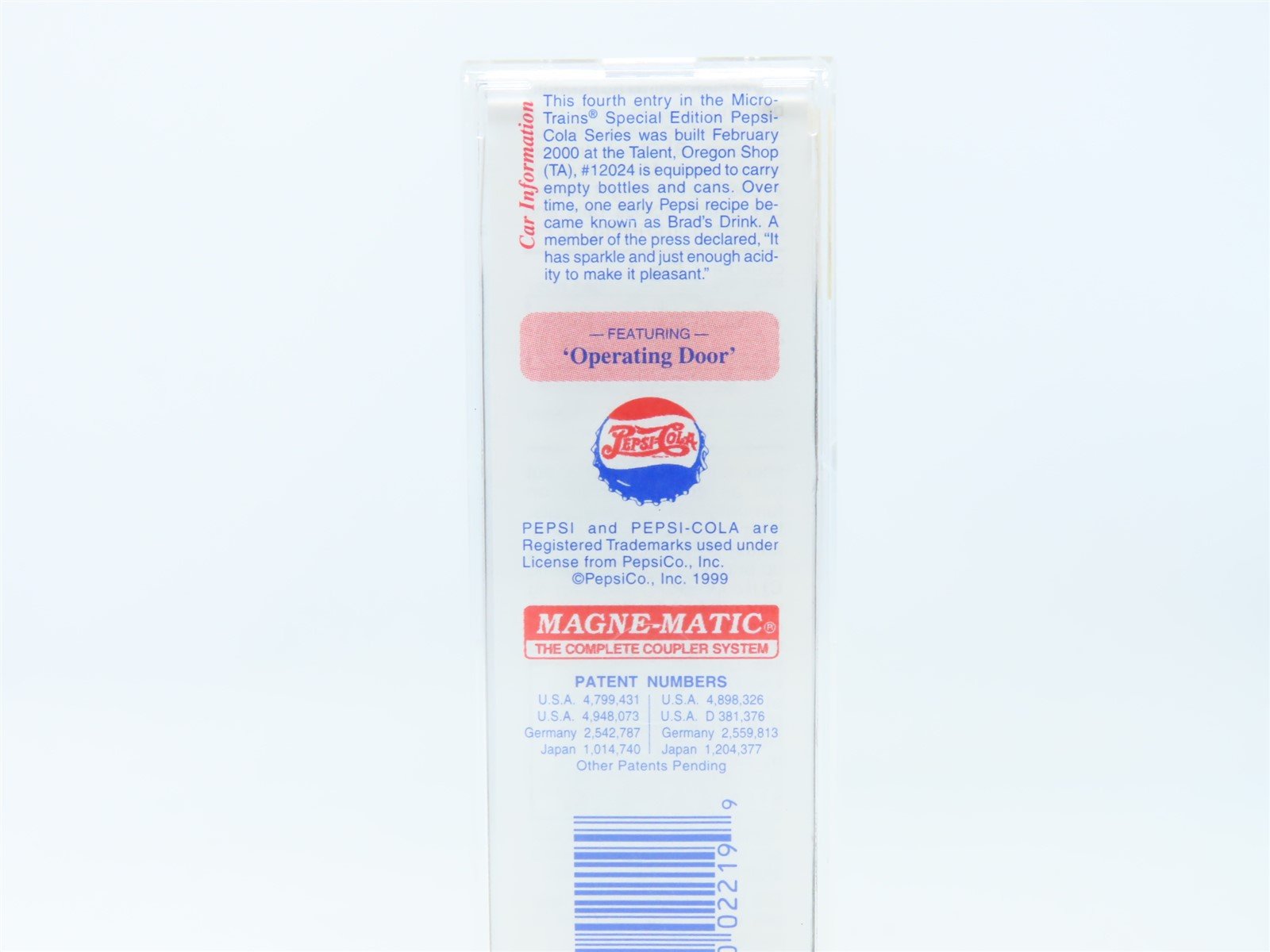 N Scale Micro-Trains MTL #120220 PCMT Pepsi-Cola 40' USRA Steel Box Car #12024