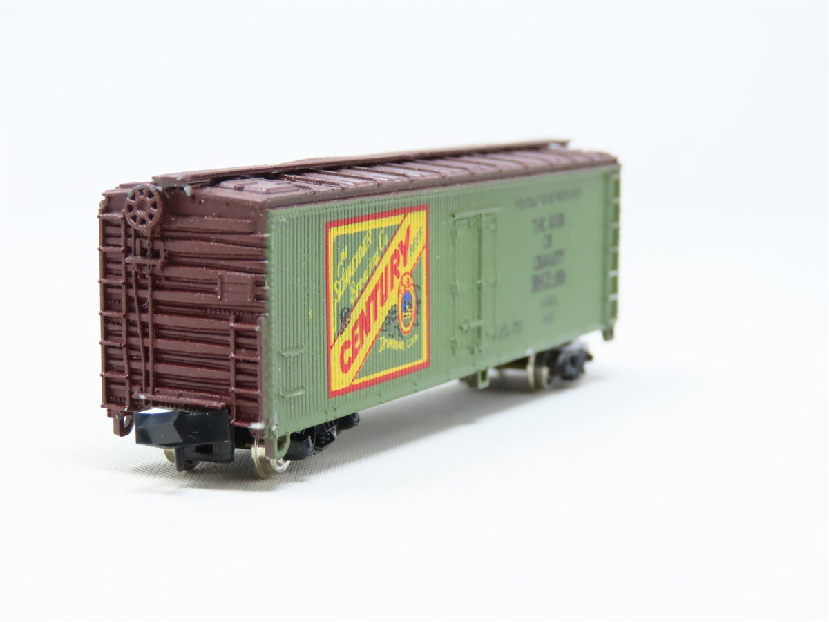 N Scale Con-Cor 0001-135103 SNBX Century Beer 40&#39; Wood Side Reefer Car #4600