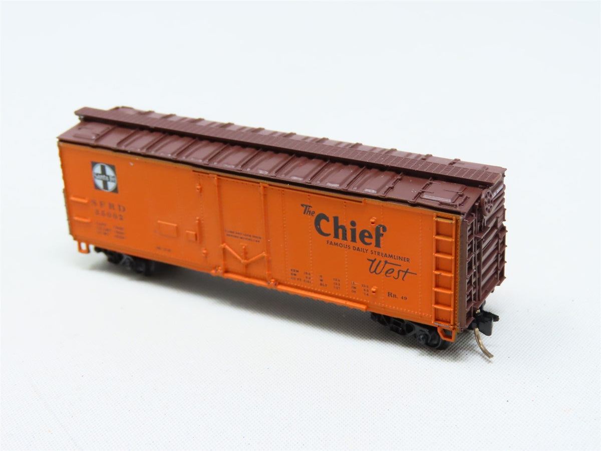N Scale Con-Cor 0001-008850-5 SFRD Santa Fe &quot;The Chief&quot; 40&#39; Reefer Car #35002