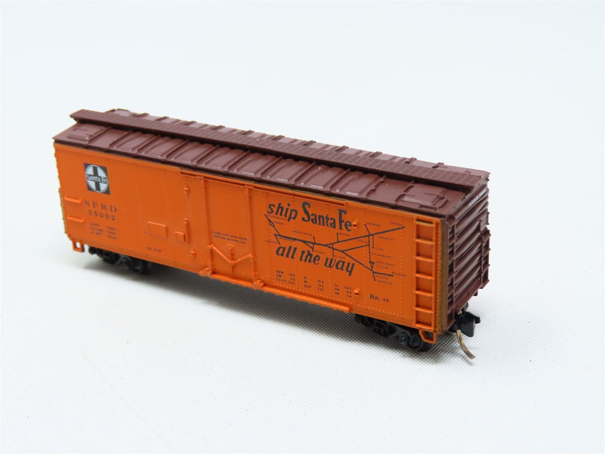 N Scale Con-Cor 0001-008850-5 SFRD Santa Fe &quot;The Chief&quot; 40&#39; Reefer Car #35002