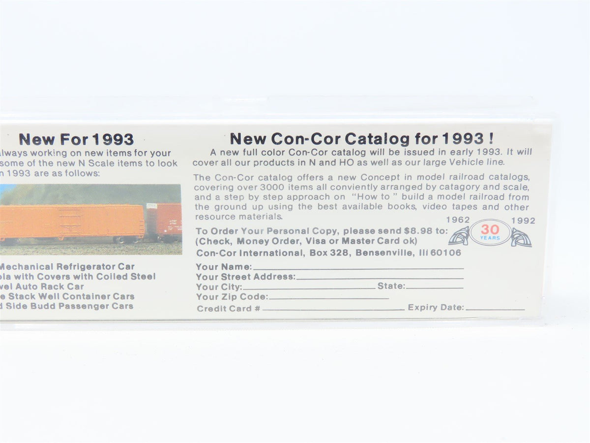 N Scale Con-Cor 0001-008850-5 SFRD Santa Fe &quot;The Chief&quot; 40&#39; Reefer Car #35002