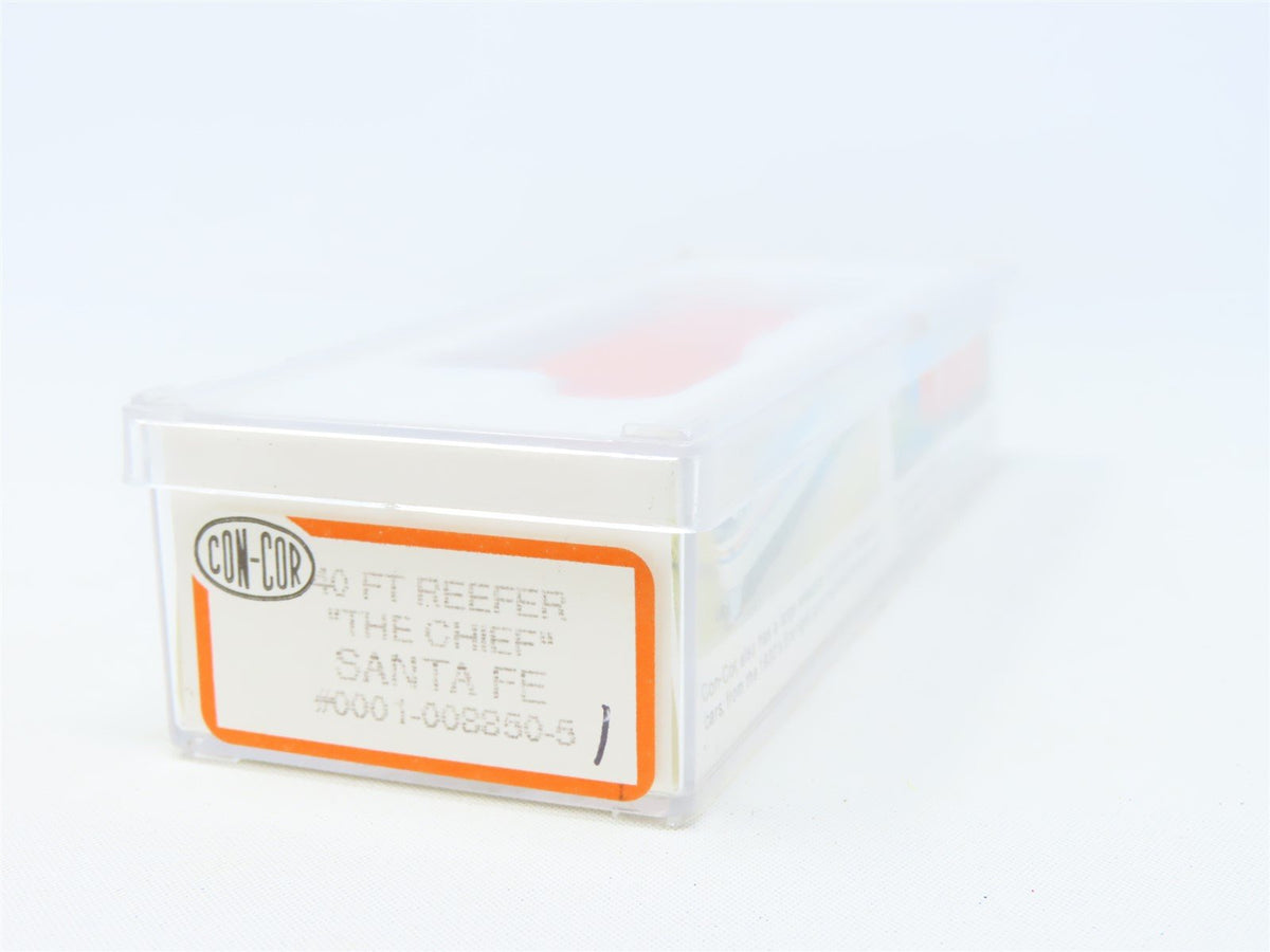N Scale Con-Cor 0001-008850-5 SFRD Santa Fe &quot;The Chief&quot; 40&#39; Reefer Car #35002