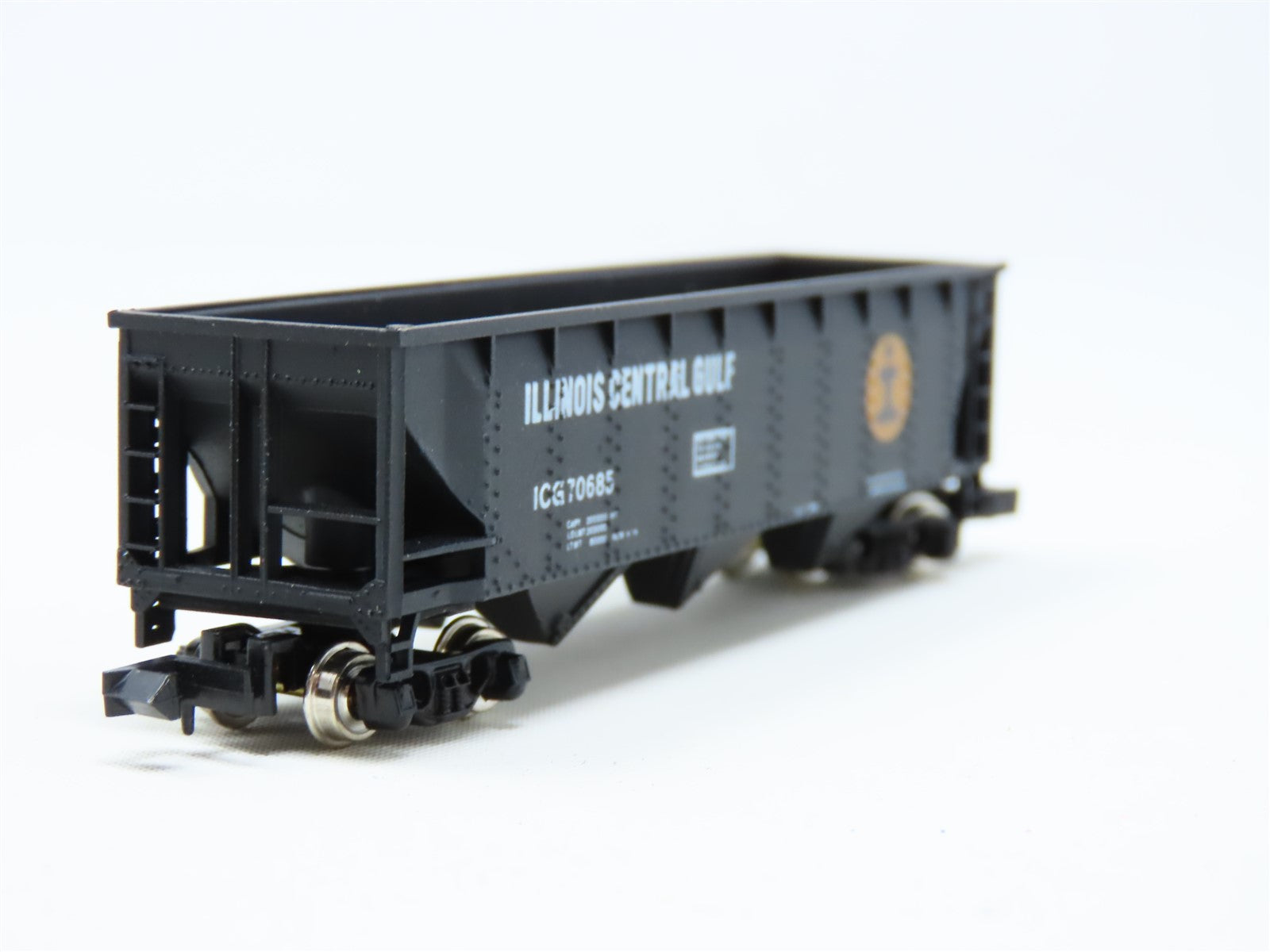 N Scale Con-Cor 1653-A ICG Illinois Central Gulf 40' Steel Hopper #70685