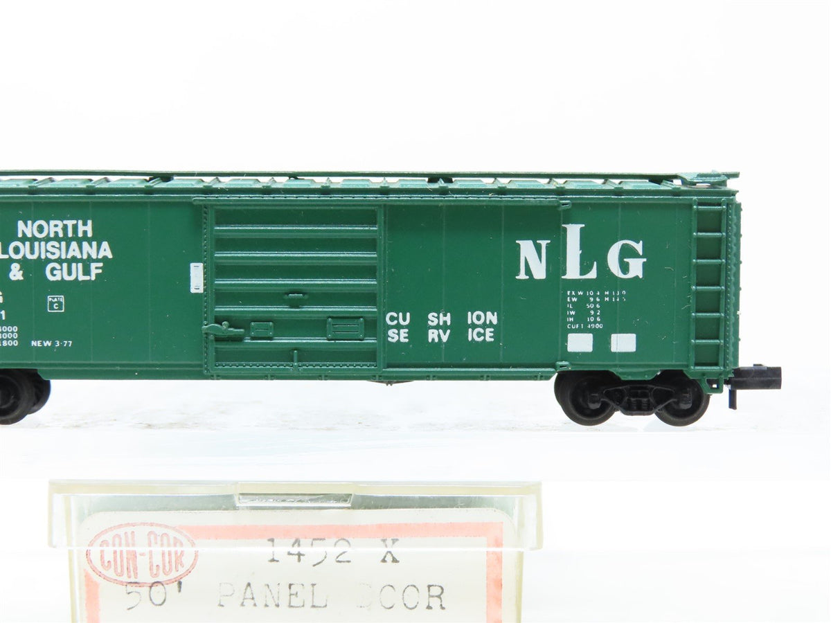 N Scale Con-Cor 1452-X NLG North Louisiana &amp; Gulf 50&#39; Panel Box Car #5001