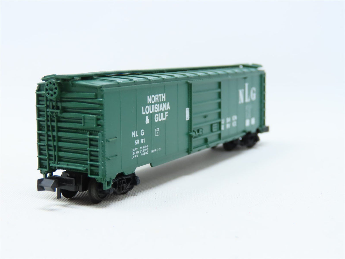 N Scale Con-Cor 1452-X NLG North Louisiana &amp; Gulf 50&#39; Panel Box Car #5001