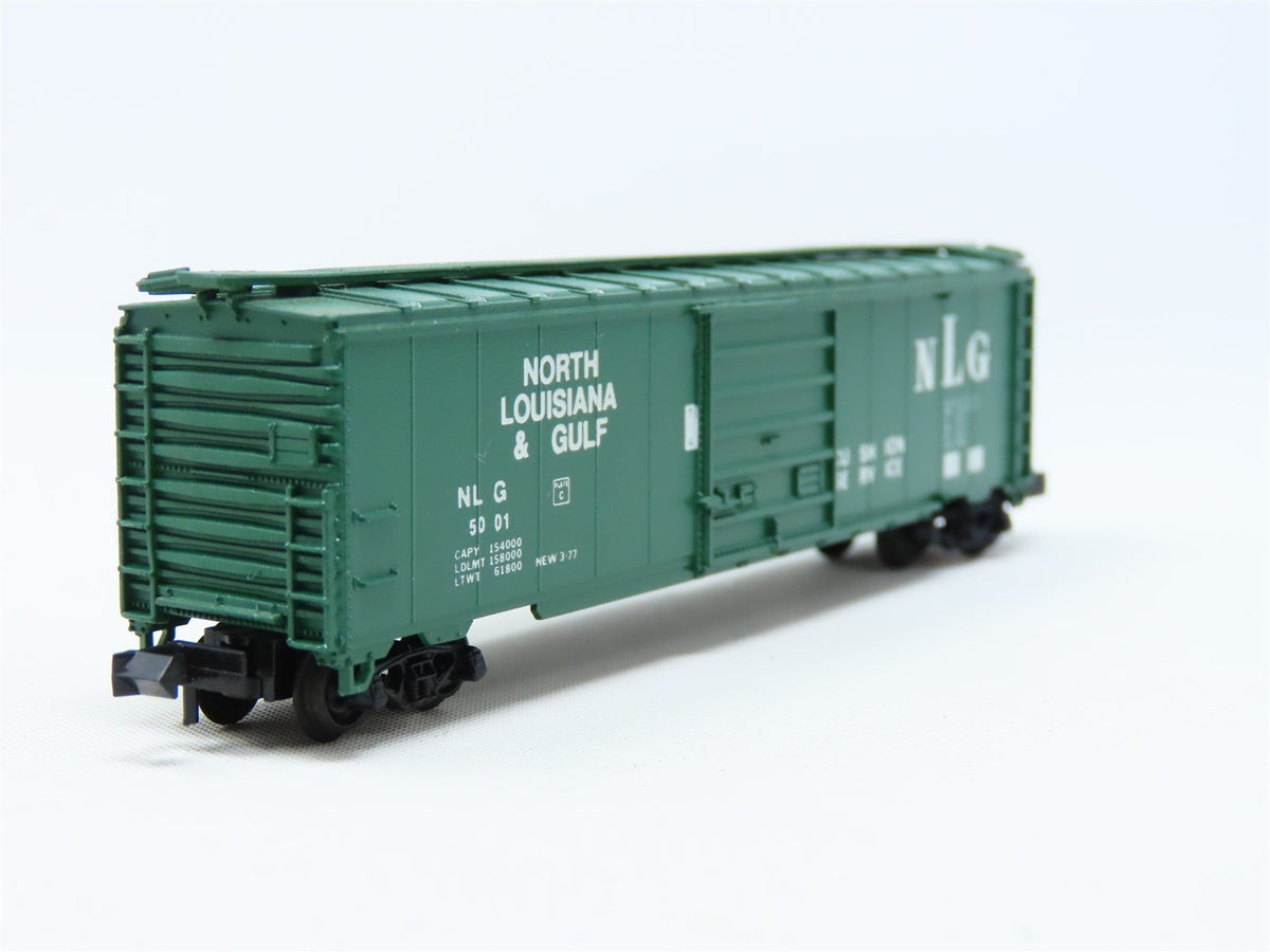 N Scale Con-Cor 1452-X NLG North Louisiana &amp; Gulf 50&#39; Panel Box Car #5001