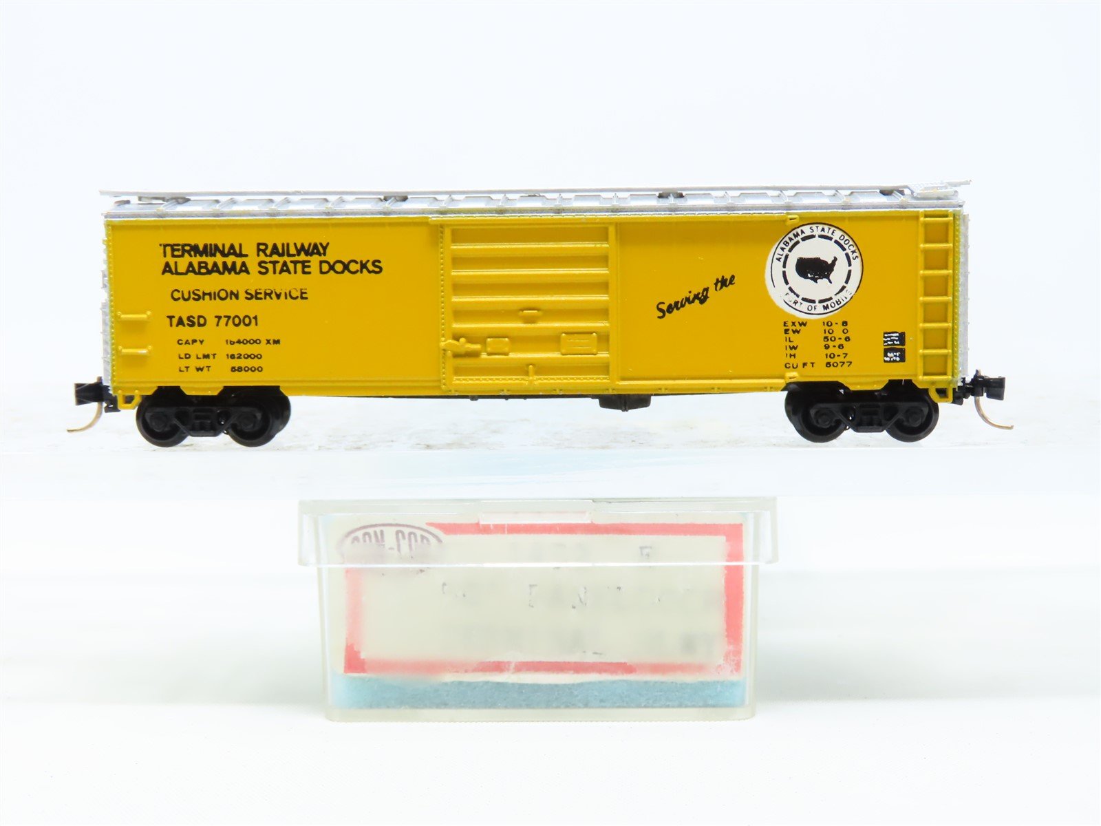 N Scale Con-Cor 1452-E TASD Terminal Railway 50' Panel Box Car #77001