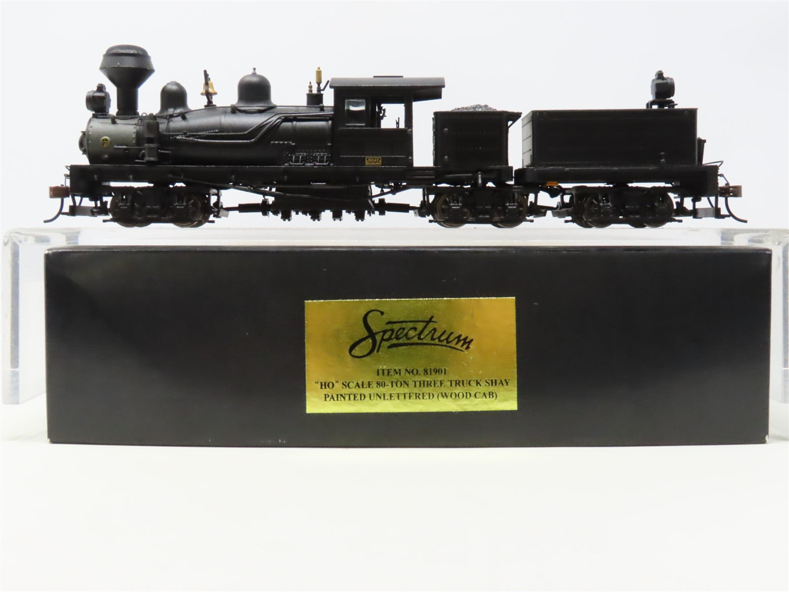HO Scale Bachmann 81901 Painted Unlettered 80-Ton Shay Steam Locomotive