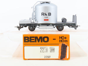 HOm Scale Bemo 2259-108 RhB Rhaetian Railway Single-Silo Tank Car #8028