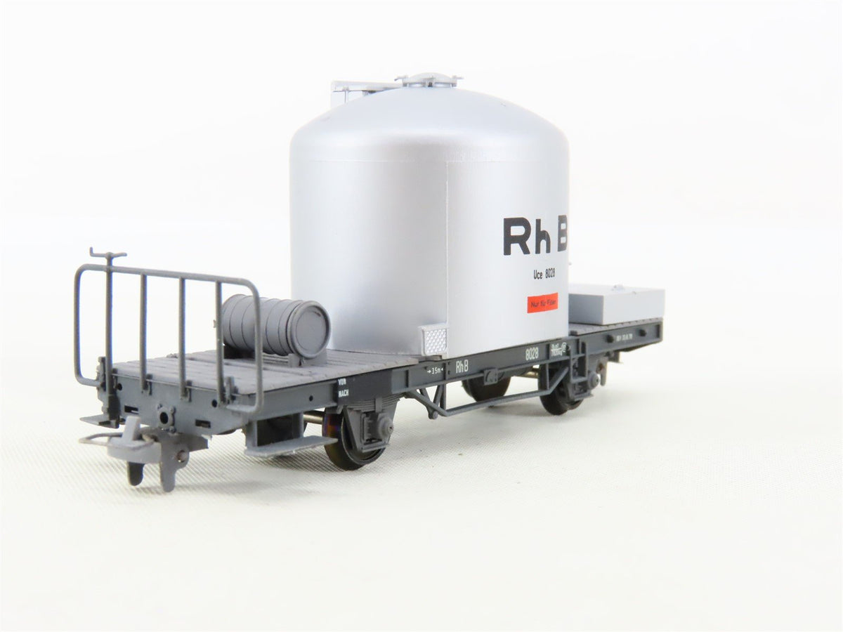 HOm Scale Bemo 2259-108 RhB Rhaetian Railway Single-Silo Tank Car #8028