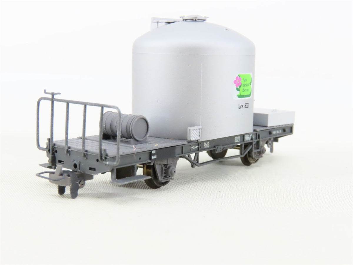 HOm Scale Bemo RhB Rhaetian Railway &quot;Am besten Beton&quot; Single-Silo Tank Car #8021