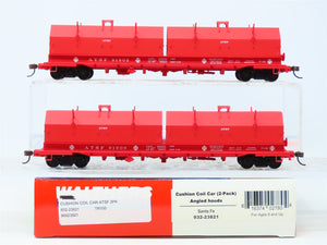 HO Scale Walthers #932-23821 ATSF Santa Fe Cushion Coil Cars 2-Pack