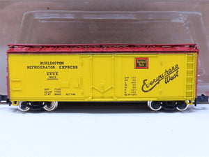 N Scale Con-Cor 1051-X BREX Burlington Route 40' Steel Reefer #74119