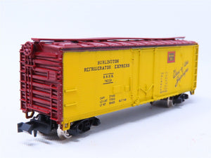 N Scale Con-Cor 1051-X BREX Burlington Route 40' Steel Reefer #74119