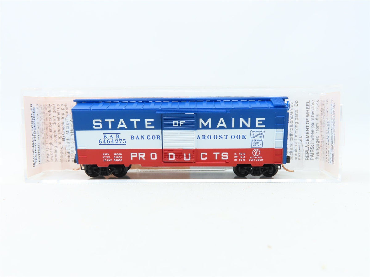 N Micro-Trains MTL Lowell Smith 6464-275X BAR State of Maine Boxcar #6464275