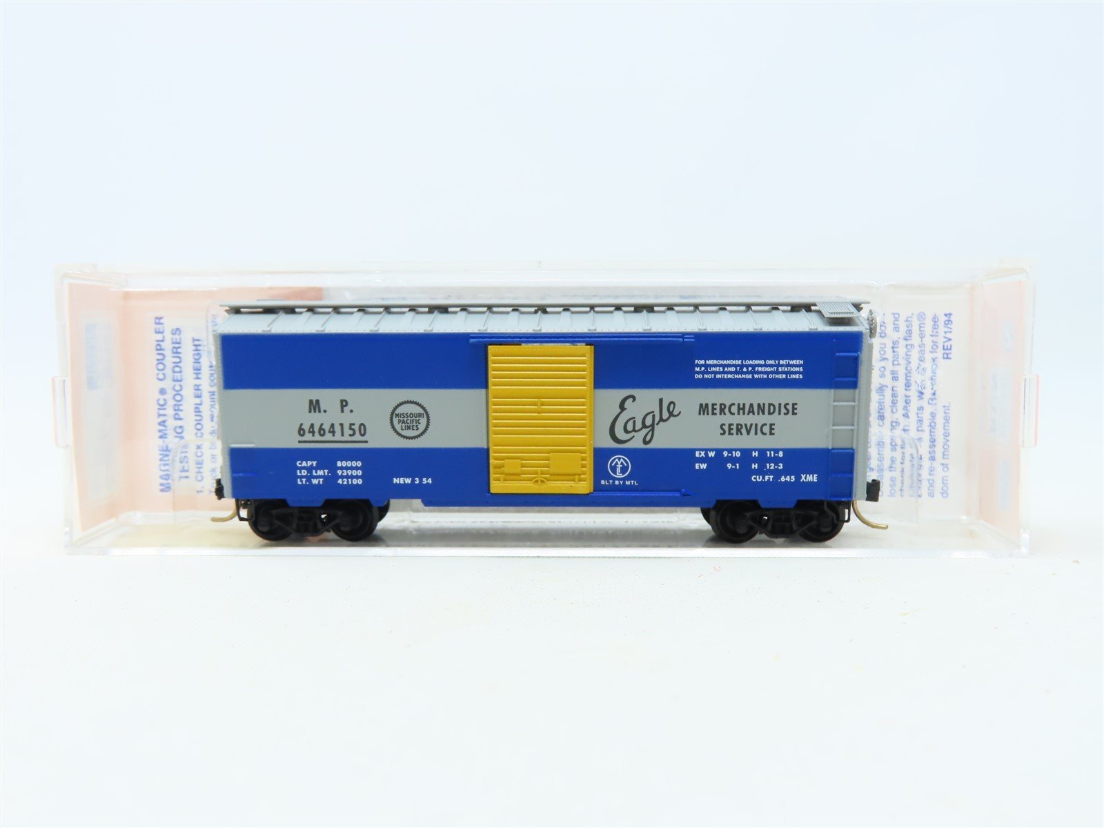 N Scale Micro-Trains MTL Lowell Smith 6464-150 MP "Eagle Route" Boxcar #6464150