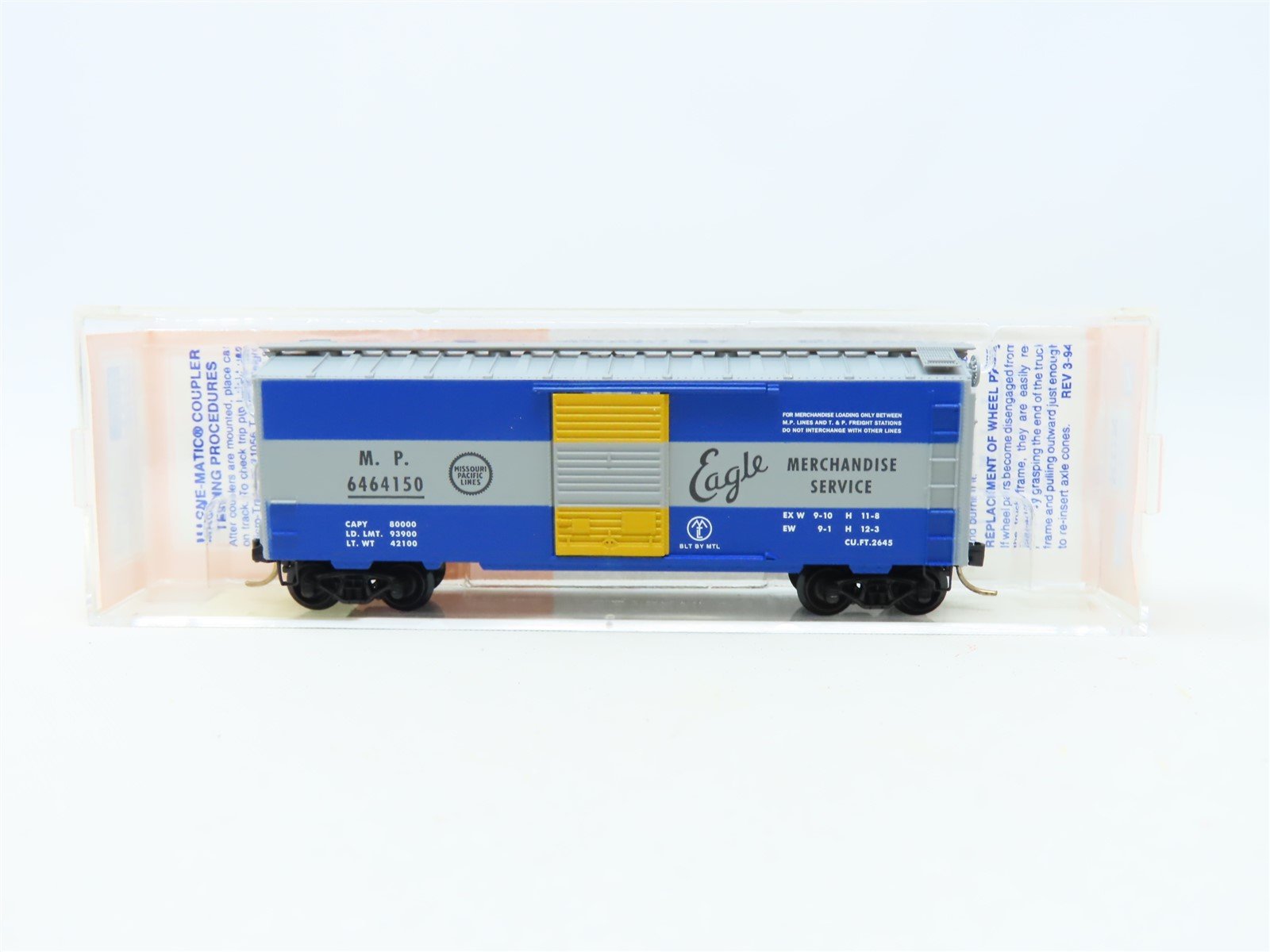 N Scale Micro-Trains MTL Lowell Smith 6464-150X MP "Eagle Route" Boxcar #6464150