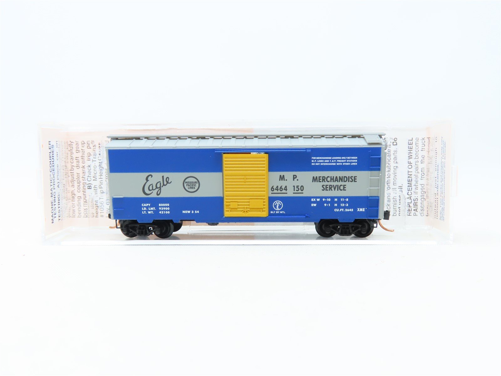 N Scale Micro-Trains MTL Lowell Smith 6464-150XX MP "Eagle Route" Boxcar 6464150