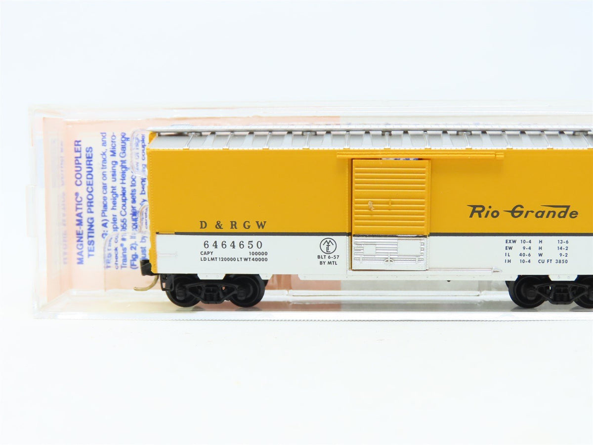 N Scale Micro-Trains MTL Lowell Smith 6464-650 D&amp;RGW Rio Grande Boxcar #6464650