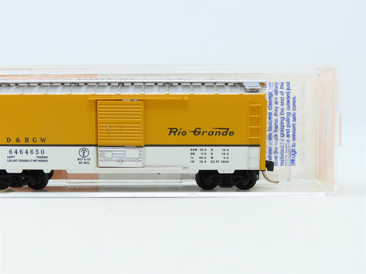 N Scale Micro-Trains MTL Lowell Smith 6464-650 D&amp;RGW Rio Grande Boxcar #6464650