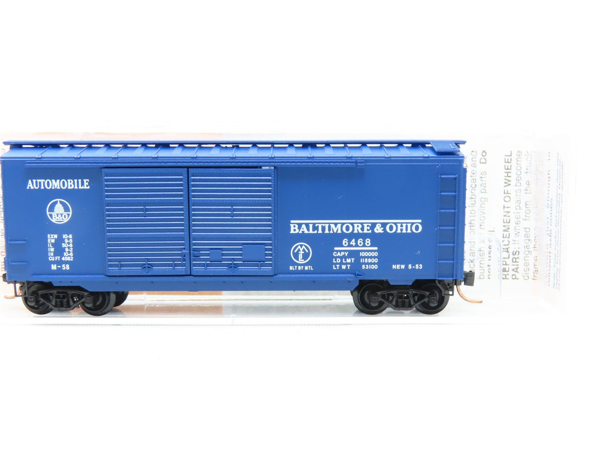 N Scale Micro-Trains MTL Lowell Smith 6468 B&amp;O Baltimore &amp; Ohio Boxcar #6468