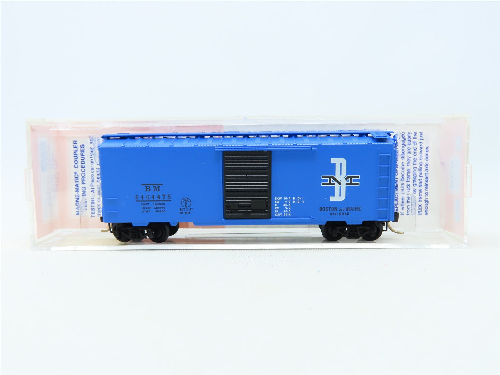 N Scale Micro-Trains MTL Lowell Smith 6464-475 BM Boston & Maine Boxcar #6464475