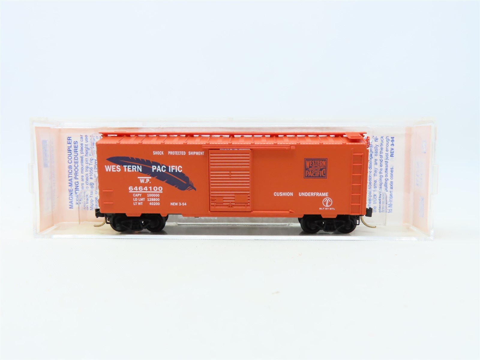 N Scale Micro-Trains MTL Lowell Smith 6464-100 WP "Feather" Boxcar #6464100