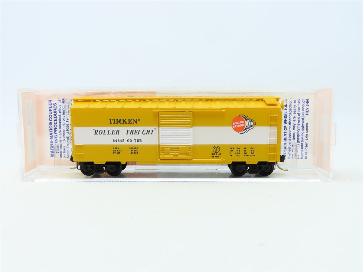 N Micro-Trains MTL Lowell Smith 6464-500 TRB Timken &quot;Roller Freight&quot; Boxcar