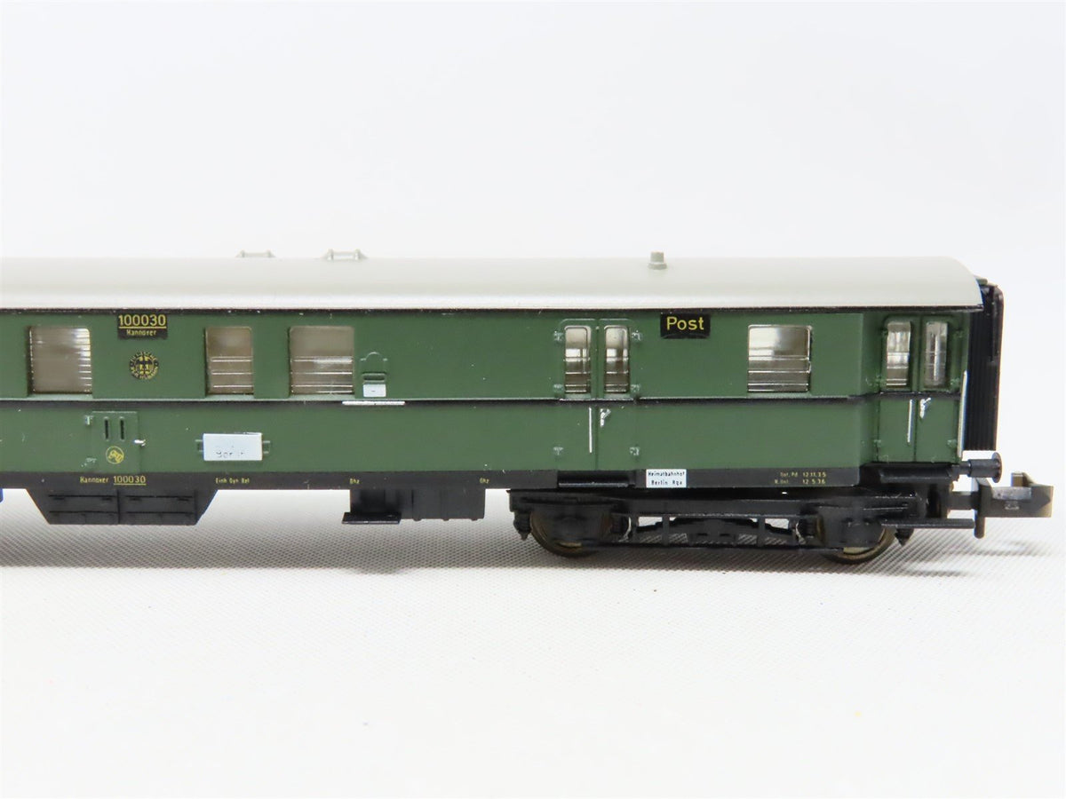 N Minitrix 51317200 DRG Express Train Post Baggage Passenger #100030 Lighted