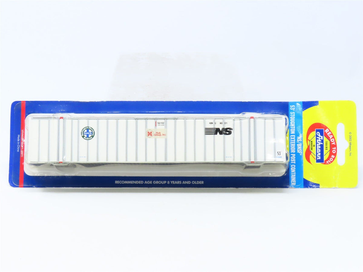 HO Athearn #02684 HUNU NS/BNSF 53&#39; Stoughton Exterior Post Container - SEALED