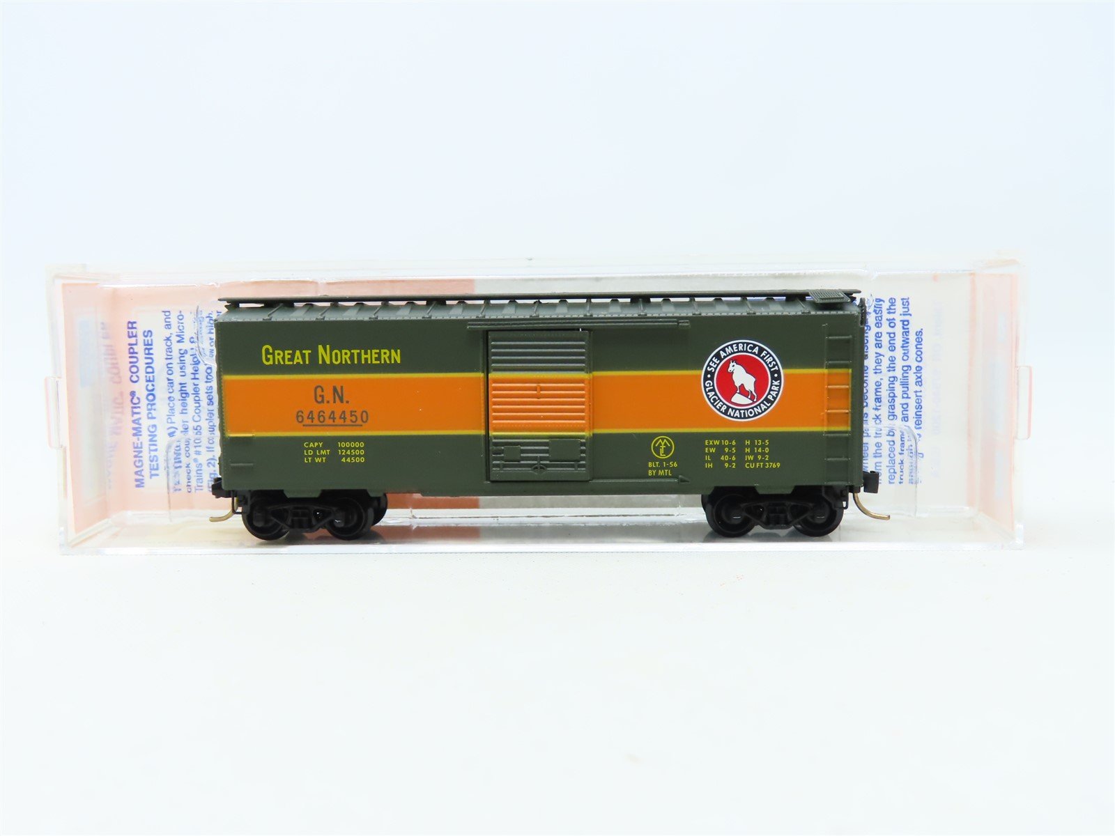 N Scale Micro-Trains MTL Lowell Smith 6464-450 GN Great Northern Boxcar #6464450