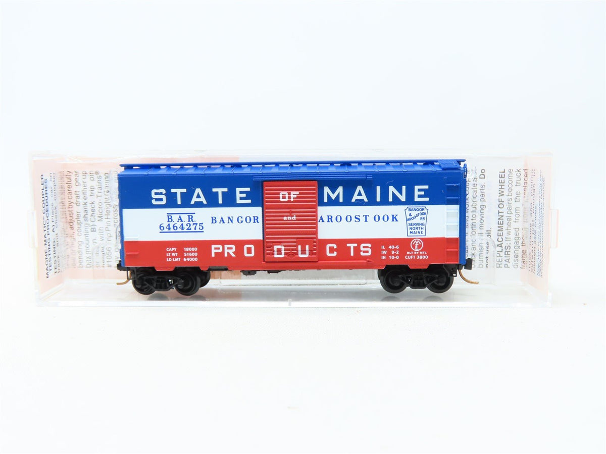 N Micro-Trains MTL Lowell Smith 6464-275 BAR State Of Maine Boxcar #6464275