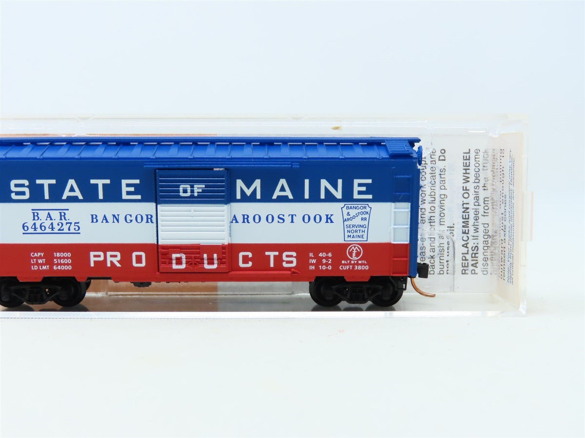 N Micro-Trains MTL NSC 02-36 Lowell Smith 6464-275X BAR State Of Maine Boxcar