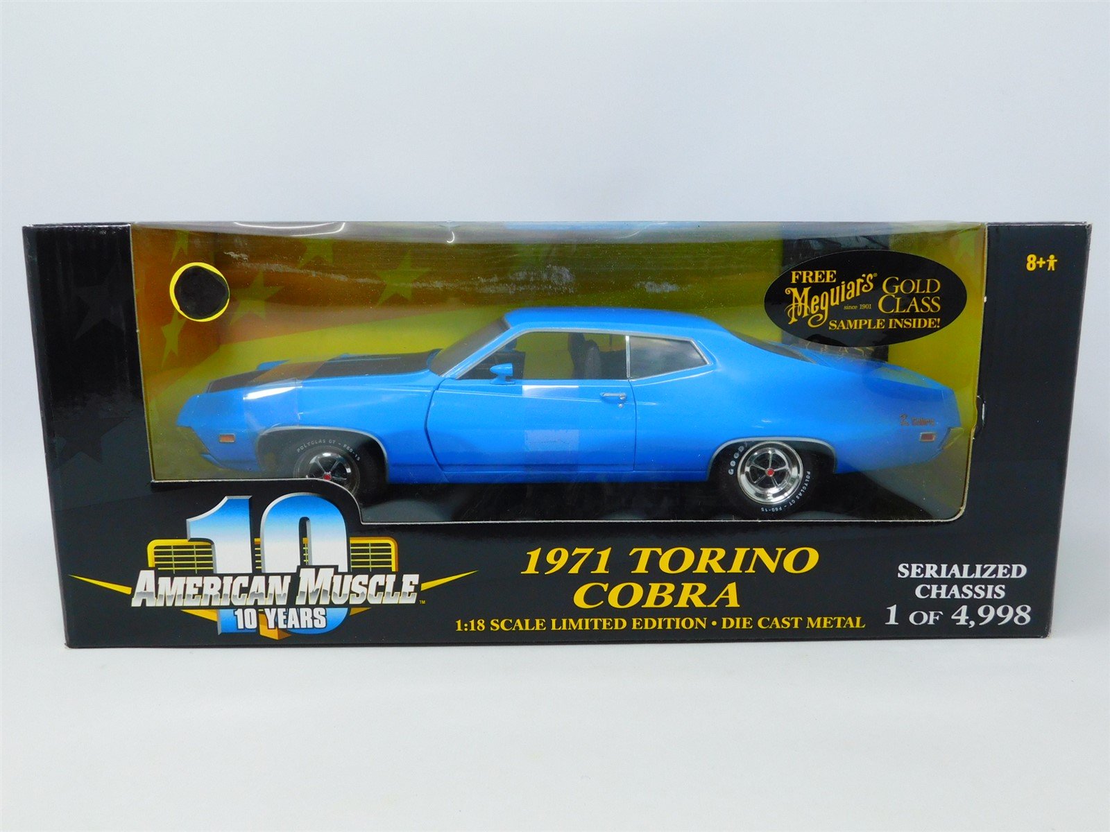 1:18 Scale ERTL American Muscle 10 YR Limited Edition 36512 1971 Torino Cobra