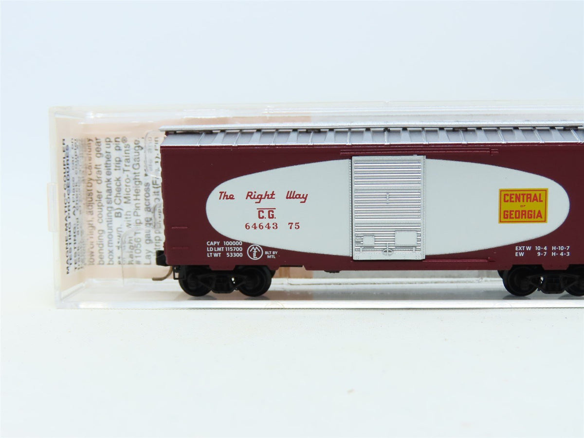 N Micro-Trains MTL Lowell Smith 6464-375 CG Central of Georgia Boxcar #6464375