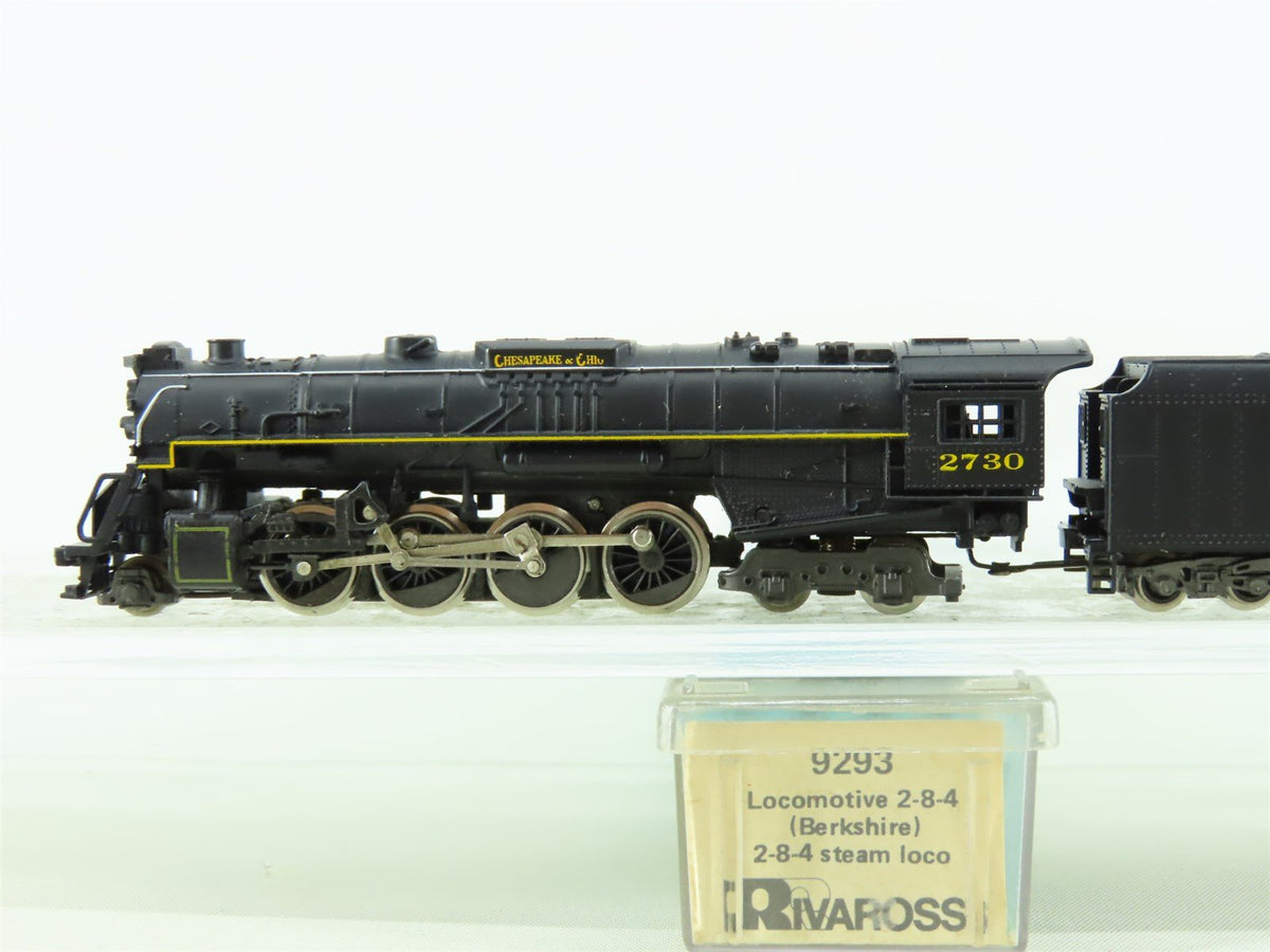 N Scale Rivarossi 9293 C&amp;O Chesapeake &amp; Ohio 2-8-4 Berkshire Steam #2730