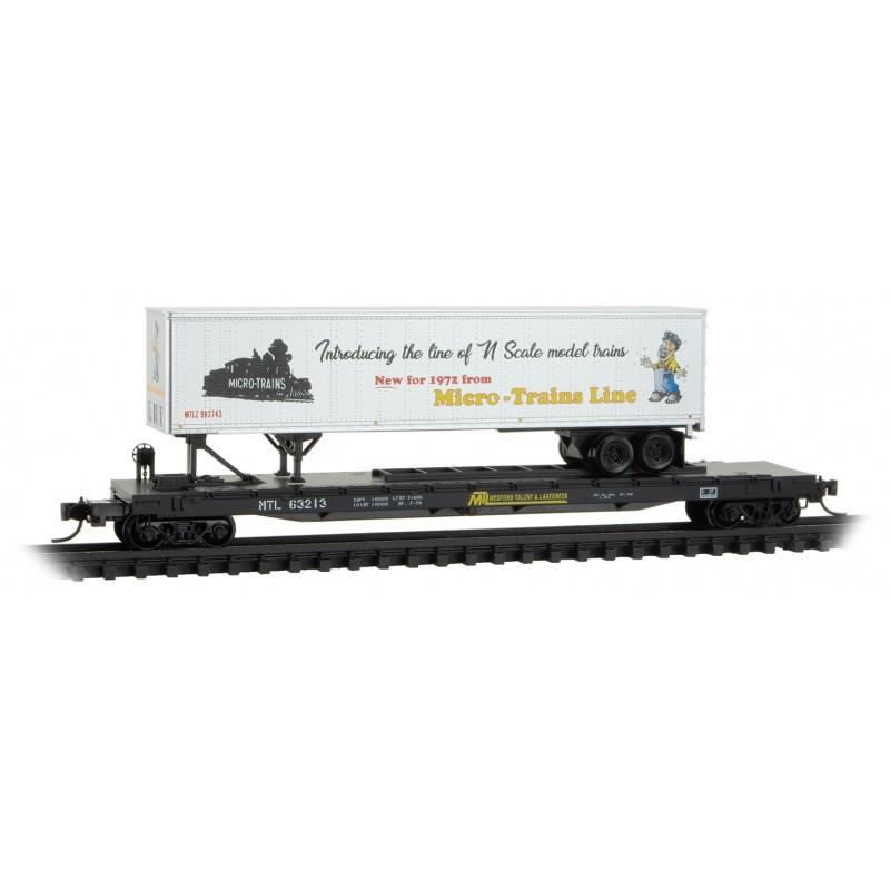 N Micro-Trains MTL 06400190 Medford Talent &amp; Lake Creek 57&#39; Flat Car #63213