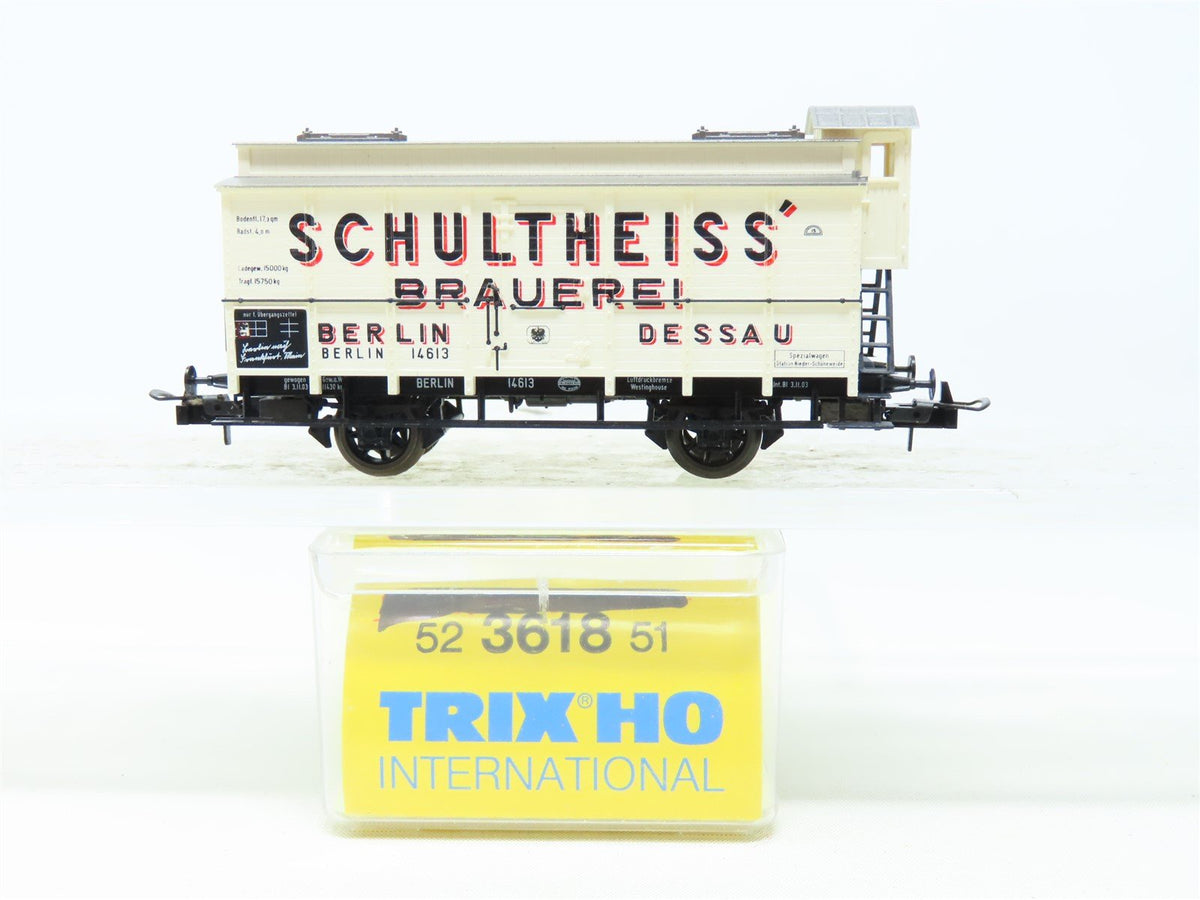 HO Scale Trix 52361851 Berlin &quot;Schultheiss&#39; Brauerei&quot; Beer Reefer #14613