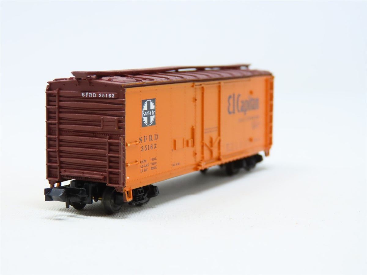 N Scale Con-Cor 001-008850 SFRD Santa Fe &#39;El Capitan&#39; 40&#39; Reefer #35163