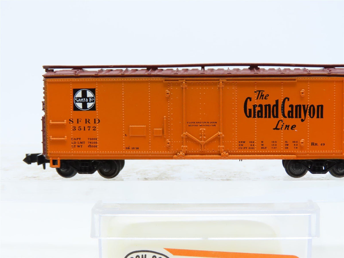 N Scale Con-Cor 001-008851 SFRD Santa Fe &#39;Grand Canyon&#39; 40&#39; Steel Reefer #35172