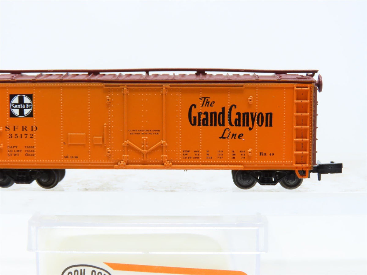 N Scale Con-Cor 001-008851 SFRD Santa Fe &#39;Grand Canyon&#39; 40&#39; Steel Reefer #35172