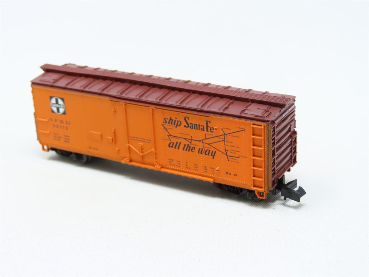 N Scale Con-Cor 001-008851 SFRD Santa Fe &#39;Grand Canyon&#39; 40&#39; Steel Reefer #35172