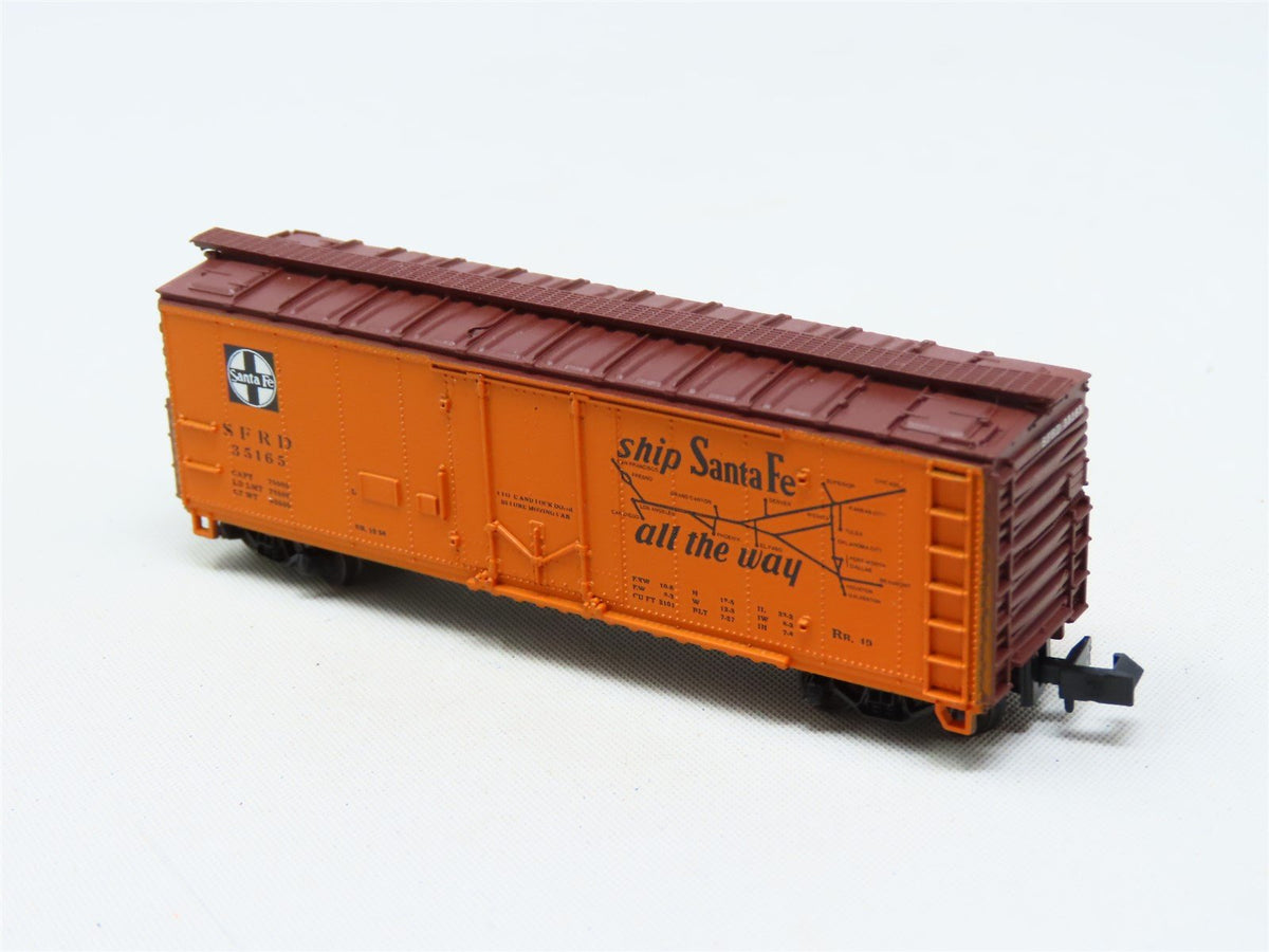 N Scale Con-Cor 001-008850 SFRD Santa Fe &#39;Texas Chief&#39; 40&#39; Steel Reefer #35165