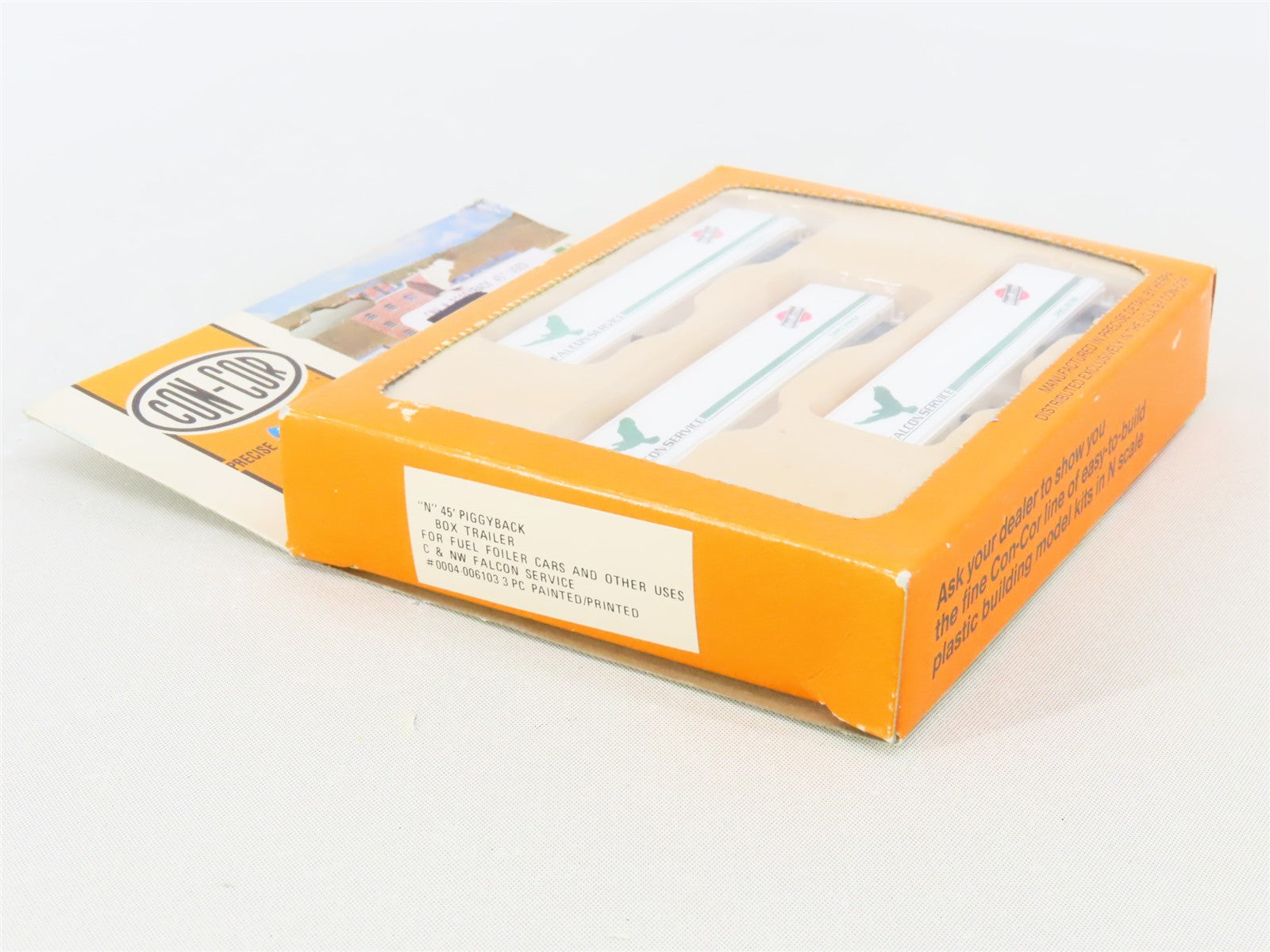 N Scale Con-Cor 0004-006103 North Western Falcon Service Box Trailer 3-Pack
