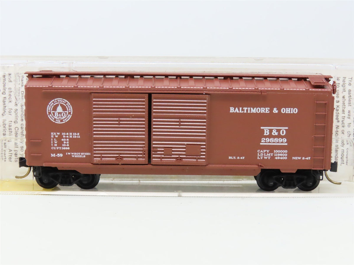 N Scale Kadee Micro-Trains MTL 23040 B&amp;O Baltimore &amp; Ohio 40&#39; Box Car #298899