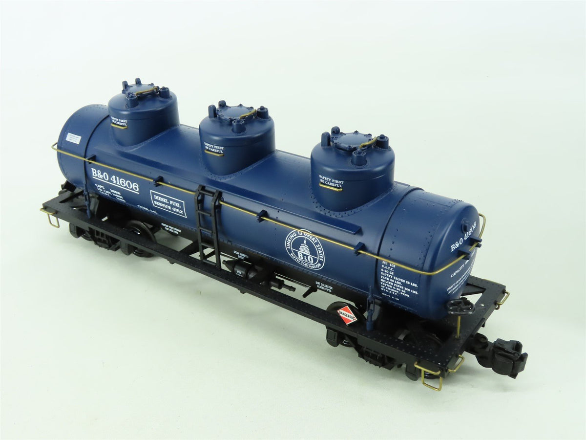 G Aristocraft ART-41606 B&amp;O Baltimore &amp; Ohio 3-Dome Diesel Fuel Tank Car #41606