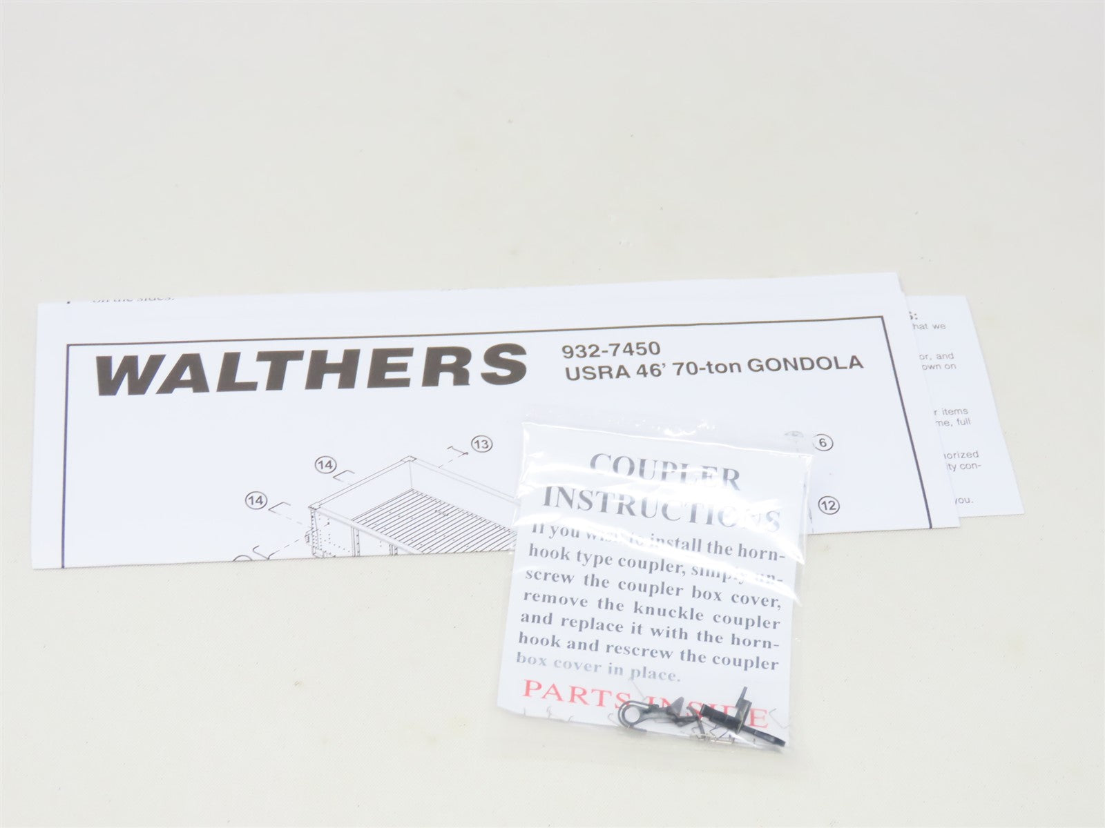 HO Walthers Gold Line #932-27469 B&O Baltimore & Ohio 46' USRA Gondola (2-Pack)